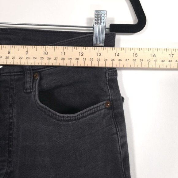 RE/DONE Women's Jeans Size 28 LIVEINBLK Raw Hem Black Button Fly 196-3WHRAC‎ - Picture 5 of 11